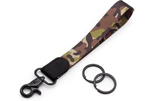 POCKT Lanyard for Keys Wristlet Strap Key Chain Holder for Men and Women - Cool Hand Wrist Lanyards for Keys and Wallets | Camo