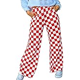 IYOWEL Womens Checkered Pants Y2K Pajama Pants Elastic Waist Wide Leg Lounge Pants Comfy Pj Bottoms with Pockets Loungewear