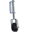 220 lb Heavy Duty Gate or Door Caster - Spring Loaded - 4 Inch Fixed Wheel - Square Shaft Non-Swivel - Foghorn Construction