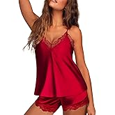 Avidlove Satin Pajamas Set Sleepwear Womens Sexy Lingerie Cami Shorts Set Nightwear S-XXL