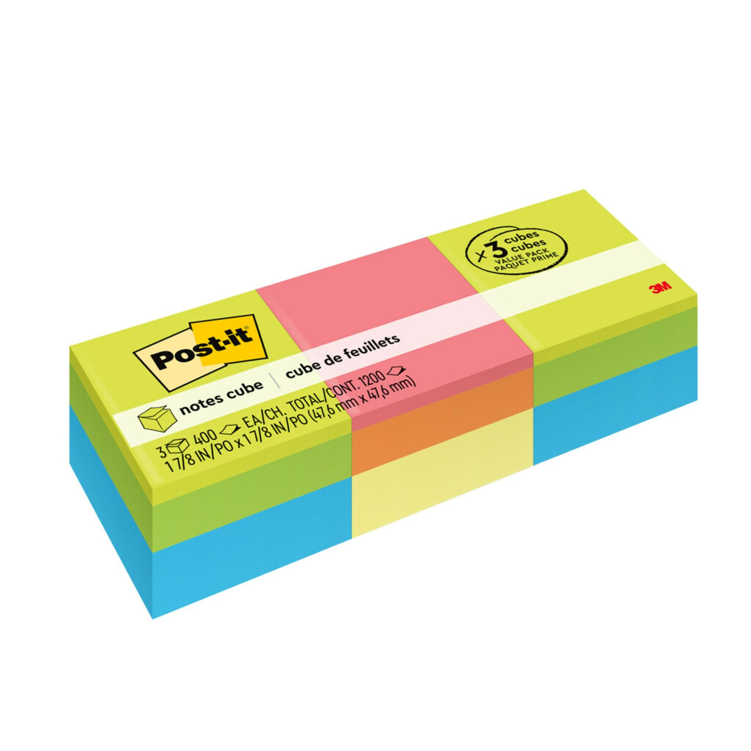 Post-it Notes, 2x2 in, 3 Cubes, America's #1