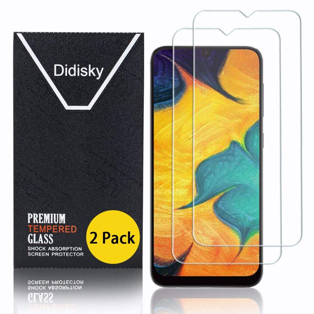 Didisky Tempered Glass Screen Protector for Samsung Galaxy A20e, [ 2 Pack ] Anti Scratch, 9H Hardness, No Bubbles, High Definition, Easy To Apply, Case Friendly