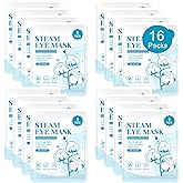 JsvshJ 16 Packs Steam Eye Mask, Warm Eye Compress for Dry Eyes, Self Care Eye Heating Pad, Disposable Heated Eye Masks Travel Essentials, SPA Relaxing Stress Relief Gifts For Women (Large, Unscented)