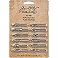 Tim Holtz Idea-ology Metal Pen Nibs, 12 per Pack, Various Sizes, Decorative, TH92909, White