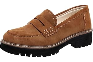 Bandkos Womens Platform Penny Loafer Slip On-Suede Chunky Dress Loafers Casual Business Oxford for Work