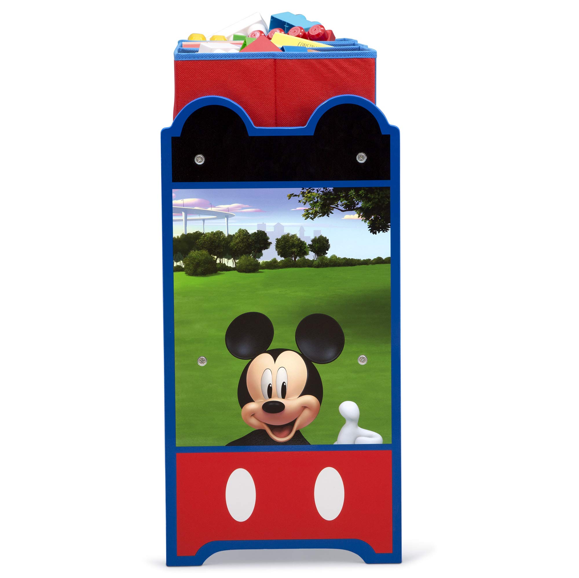 Delta Children Disney Mickey Mouse 6 Bin Design and Store Toy Organizer