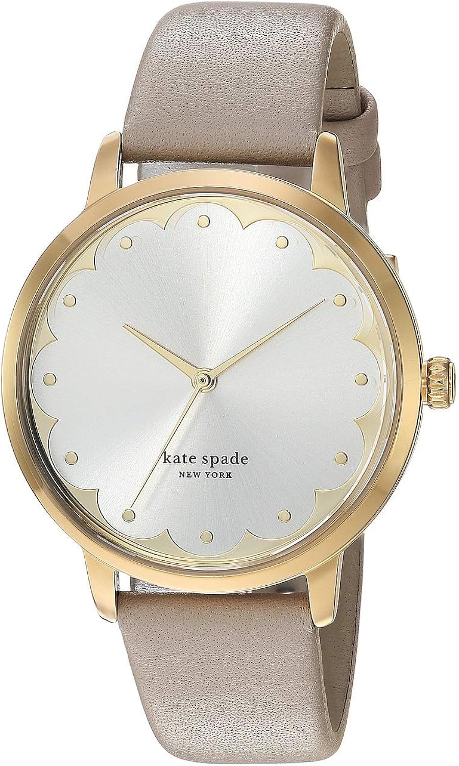 Amazon Com Kate Spade New York Leather Metro Scallop Watch Ksw9016 Gray One Size Watches