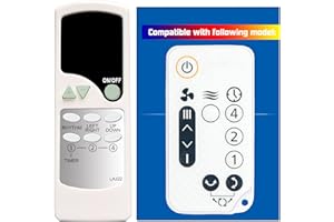 GENGQIANSI Replacement Remote Control for Woozoo OHYAMA Globe 5-Speed Oscillating Fan PCF-SC15T SC15T SC12 PCF-SC12