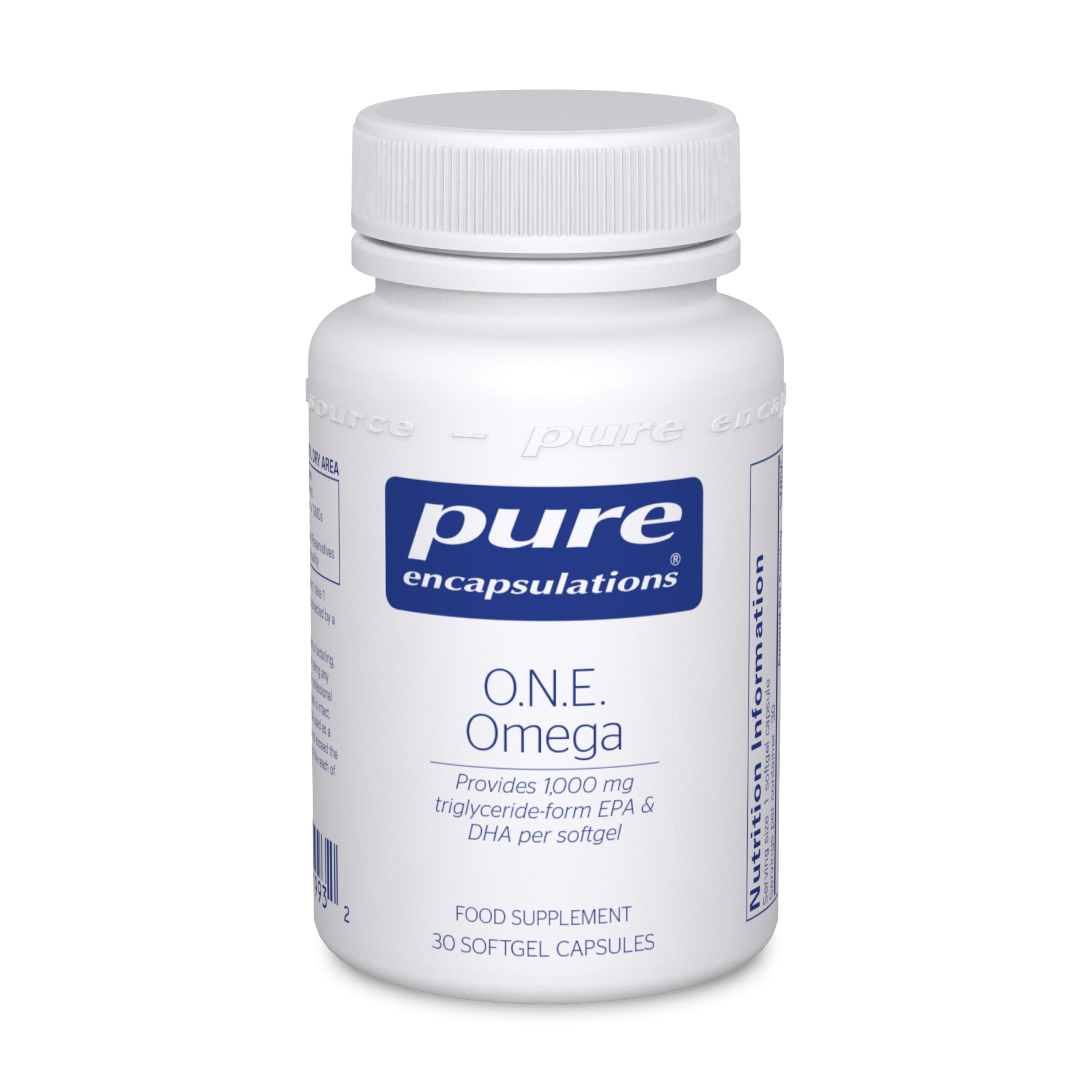 Pure Encapsulations O.N.E. Omega - 1000mg EPA/DHA - Fish Oil Supplement for Heart Health and Brain Function - 30 Softgel Capsules