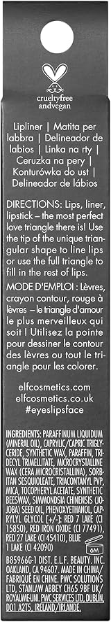 e.l.f. Love Triangle Lip Filler Liner Red Sculpt Fill Long-Lasting Intense view 5