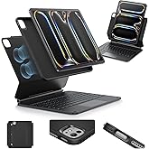 ESR for iPad Pro 13 Inch Case with Keyboard M5/M4,Multi-Mode Magnetic Stand | For Pro 13" 2025/2024, Secure Magnetic Lock, Detachable Back Case, Precision Multi-Touch Trackpad, Rebound 360 Series, Black