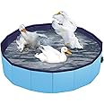 Juome Foldable Duck Swimming Pool, Portable Pond Pool for Ducks, Collapsible Hard Plastic Swimming Pool for Pets Dogs and Cats for Indoor and Outdoor