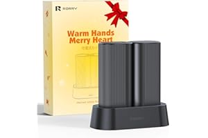 RORRY Hand Warmers Rechargeable 2 Pack, 10000mAh 360° Heating Magnetic Electric Hand Warmer, 24Hrs Warmth Portable Reusable Pocket Heater for Camping Hunting Gifts for Men Women