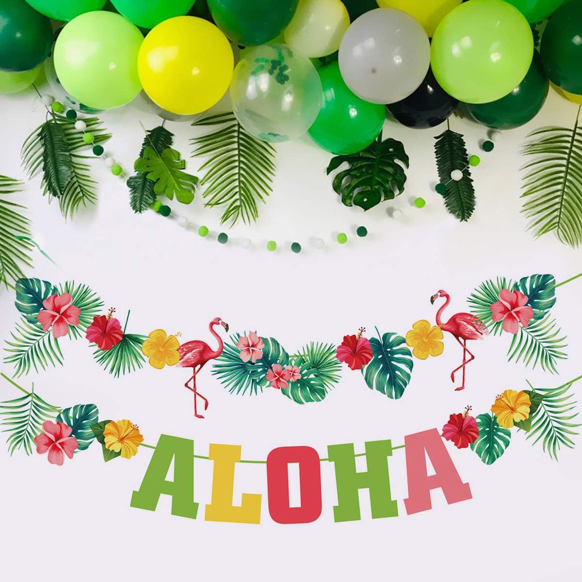 Hawaiian Aloha Party Decorations Luau Birthday Party Decor Tropical Theme Summer Beach Pool Party Decorations Luau Party Supplies Banners Toys Games