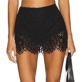 Neavuge Women Y2k Satin Silky Mini Skirt Solid Color Lace Trim Patchwork Low Rise Short Skirt Cute Retro Half Slip Underskirt