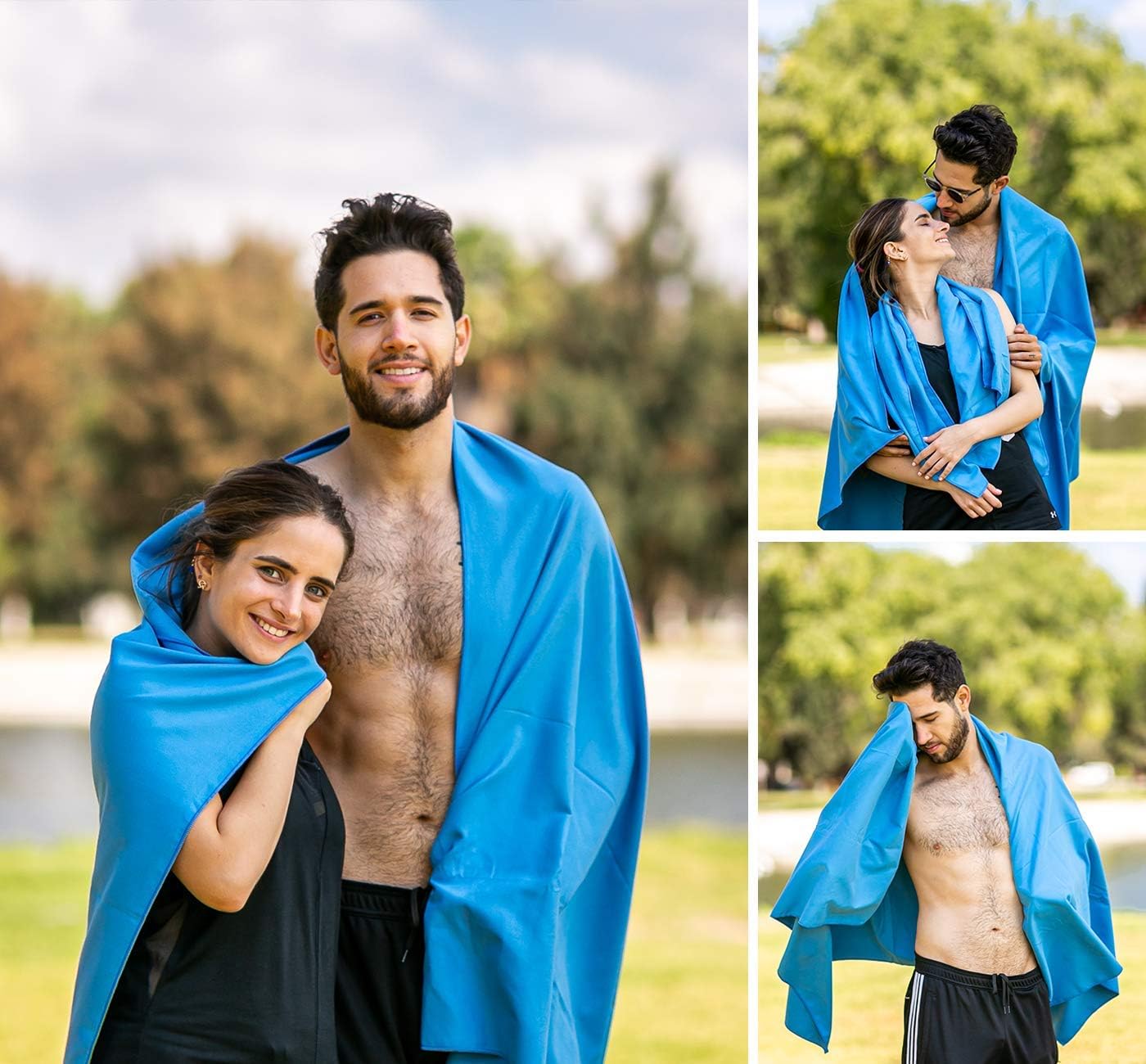 HiHiker Microfiber Camping Towel + Biodegradable Outdoor Wipes - Compact Towel Quick Dry & Lightweight for Gym, Travel, Swimming, Beach and Backpacking : Sports & Outdoors