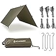 AquaQuest Defender Camping Tarp - Heavy Duty Tent Shelter or Rain Fly - Waterproof Camping Essentials for Hiking, Bushcraft & Hammock
