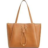 Kattee Work Tote Bags for Women, Large Genuine Leather Shoulder Handbags with Laptop Compartment