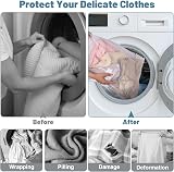 FUYOAL 2 Pack Mesh Laundry Bags 50x60cm with Zippers White L view 6
