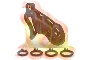 Male Lightweight Training Cage, Special Protective Cage with 4 Sizes Rings and Invisible Lock -CAHA01a (D:Standard)