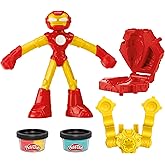 Play-Doh Marvel Iron Man Blast Launcher with Bendy Action Figure, Arts &amp; Crafts Toys for Kids 4 Years &amp; Up