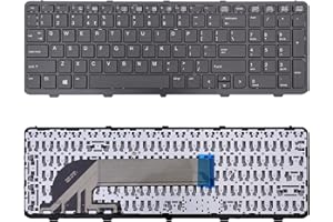 SUNMALL New Laptop Keyboard Replacement with Frame, Compatible with HP Probook 450 G0, 450 G1, 450 G2, 455 G1, 455 G2, 470 G0, 470 G1, 470 G2 Series