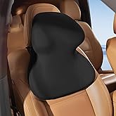 BEBAS Car Headrest Pillow, Ergonomic Neck Pillow with Memory Foam, Enlarged Surface for Head Neck Shoulder Support, Breathable Removeable Car Seat Pillow for Pain Relief(Black, 1 Pack)