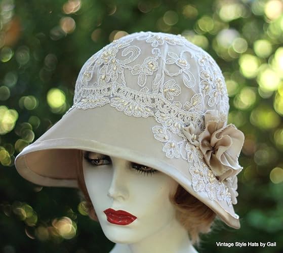 cloche style wedding hats