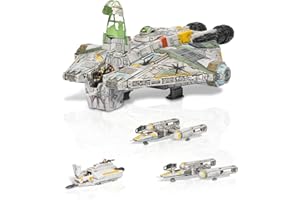 JAZWARES Star Wars™ Micro Galaxy Squadron Ghost (Secret Mission) - 15-Inch Vehicle with Three Additional Vehicles Plus Ten Micro Figures Accessories