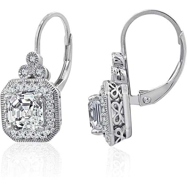 Amazon.com: Swarovski Harmonia Stud Earrings, Cushion Cut