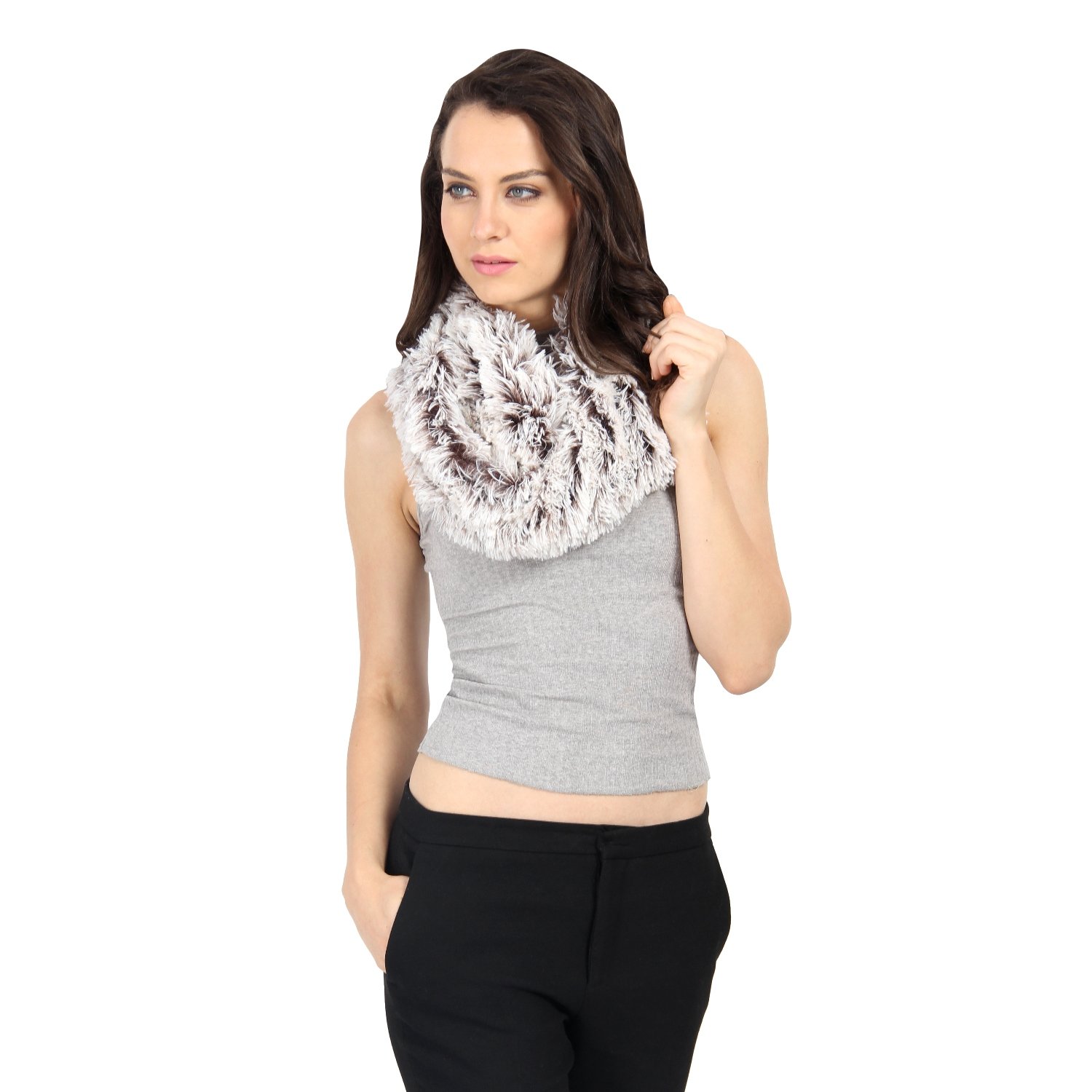 fabseasons faux fur neck warmer, muffler, stole, scarf & scarves for winter season accessory for women