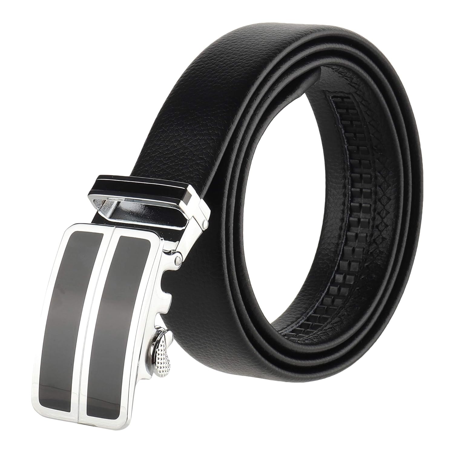 Buy Ammvi Creations Luxury Black Autolock Buckle Ratchet Leather Belt