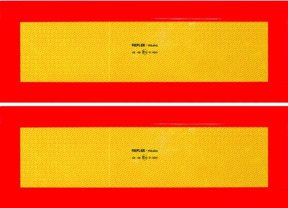 CORA 001890188 Set of 2 Certified Retroreflective Panels for Trailers, Metallic Red, taglia unica