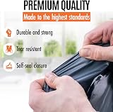 Calzette 3 Large Mailing Bags 24 x 36 for Clothing Parcles Self Seal Grey view 8