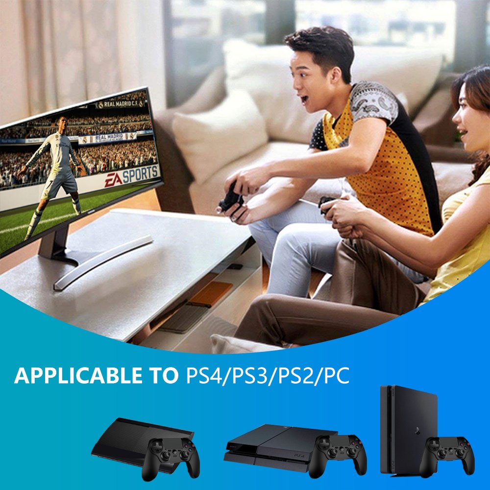 PS4 Controller Wireless Dual Vibration GamePad for PlayStation 4 Pro Gaming Remote Control Support PS3 PS2 PC without Headphone Jack