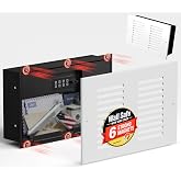 Mboko Electronic Hidden In Wall Safe for 16" &amp; 24" Studs with Vent Cover | Magnetic Wall Safe Between 16" and 24" Studs with Mounting Brackets for Discreet Installation