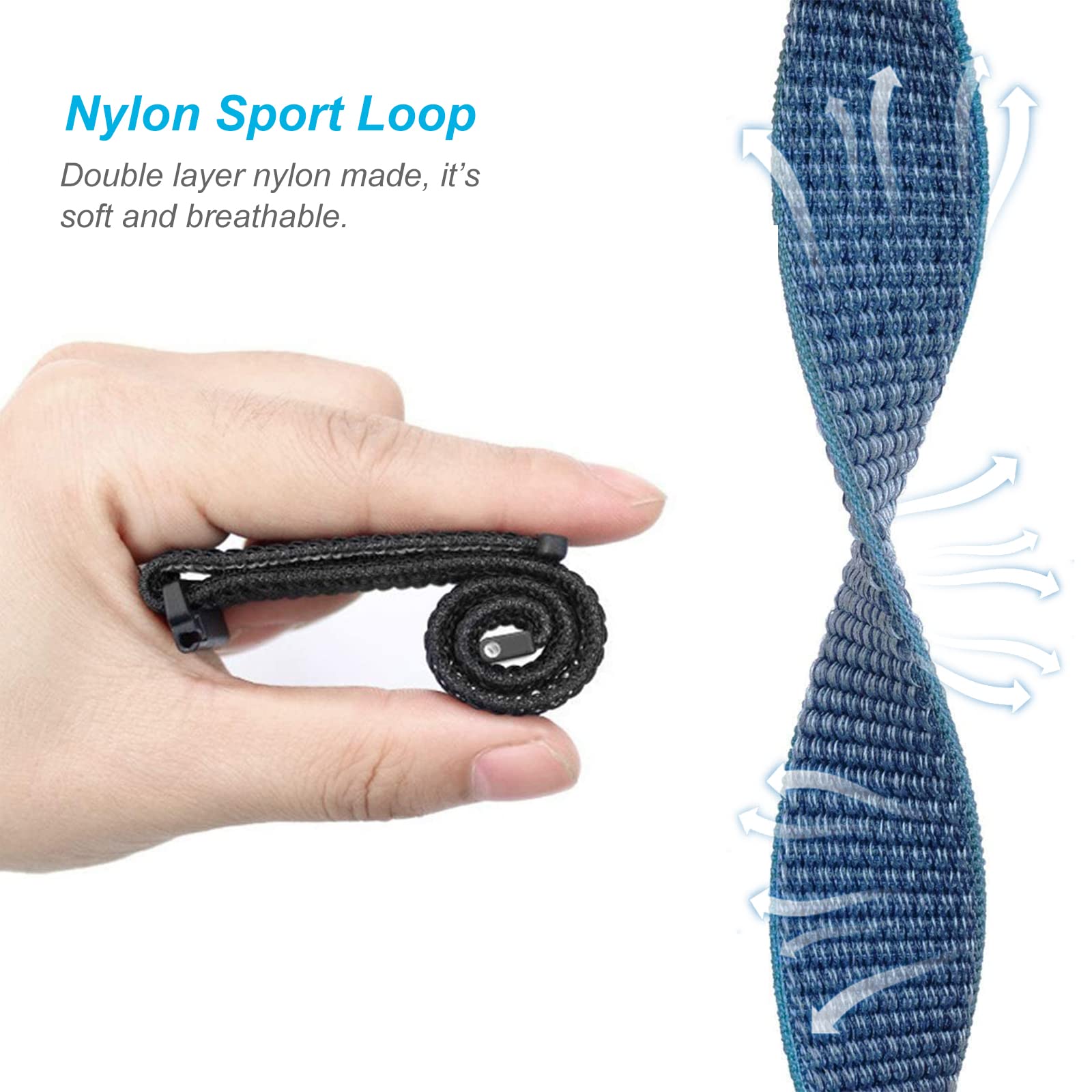 NewJourney Nylon Bands Compatible with SyncUP Kids Watch 2/1 Band, Breathable Hook&Loop Replacement Band for Boys Girls