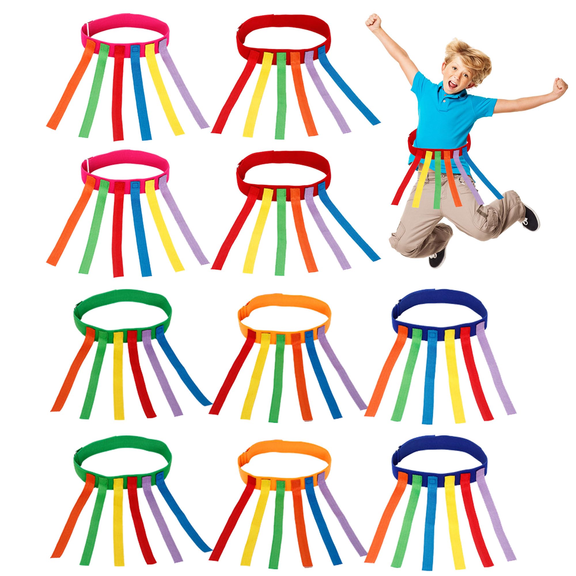 Photo 1 of 10 Pcs Catch Tail Game Belt Set,Field Day Games Catching Equipment for Adults and Kids,Stretchable Catching Training Equipment for Family Gatherings,Party,Camping and Outdoor Picnic Carnival Games