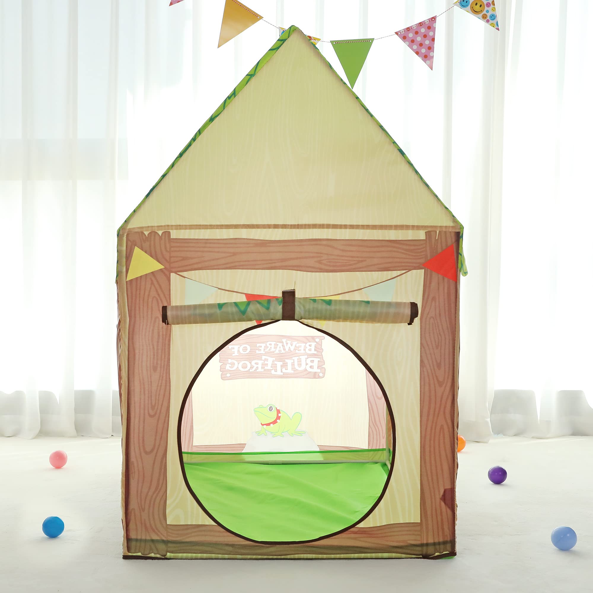 LimitlessFunN Clubhouse Kids Play Tent | Includes Star Lights & Carrying Case |, Children Indoor Large Playhouse for Boys, Toddlers, 28