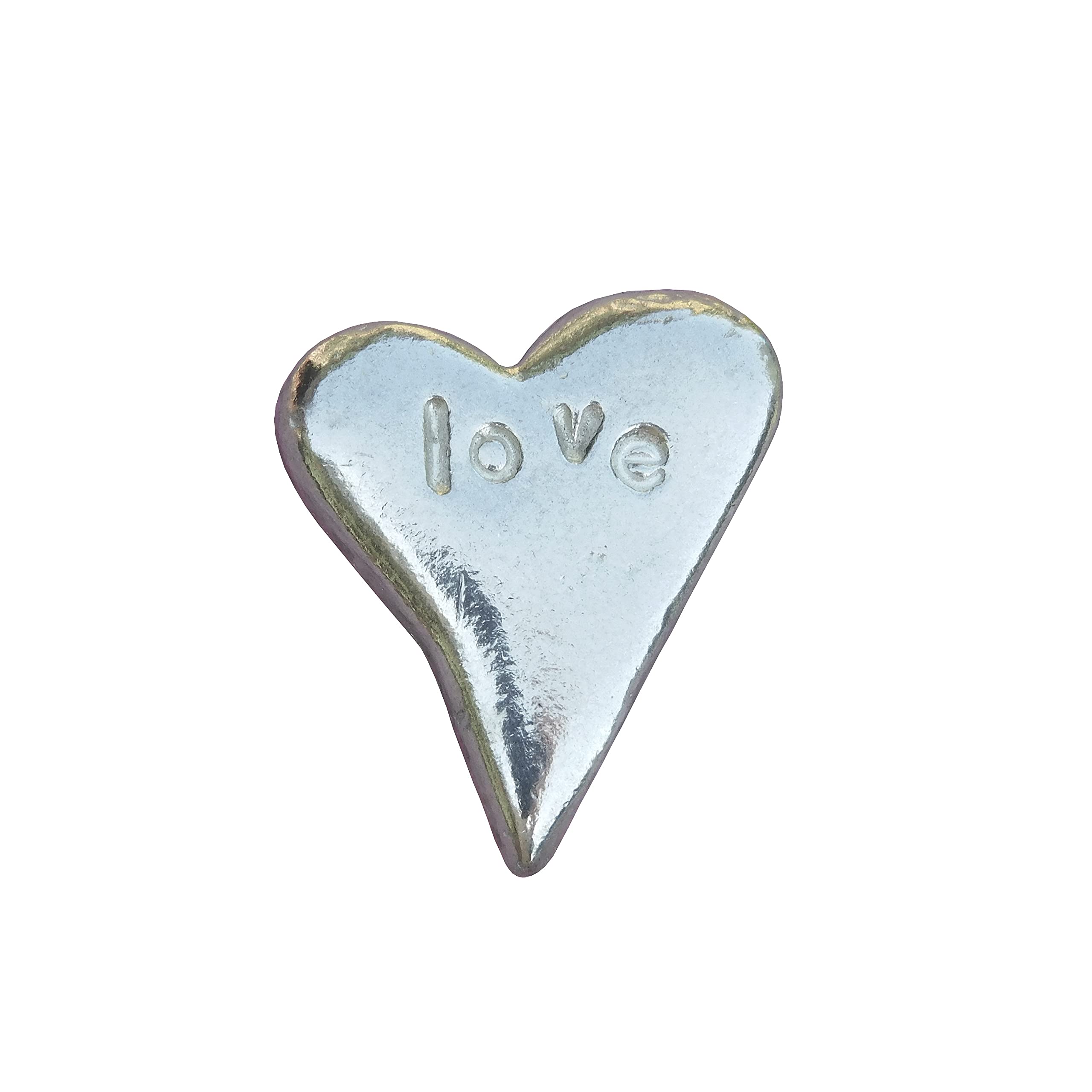 Love Heart Pocket Token, Inspirational Token Keepsake, Handmade in Fine Pewter, by William Sturt