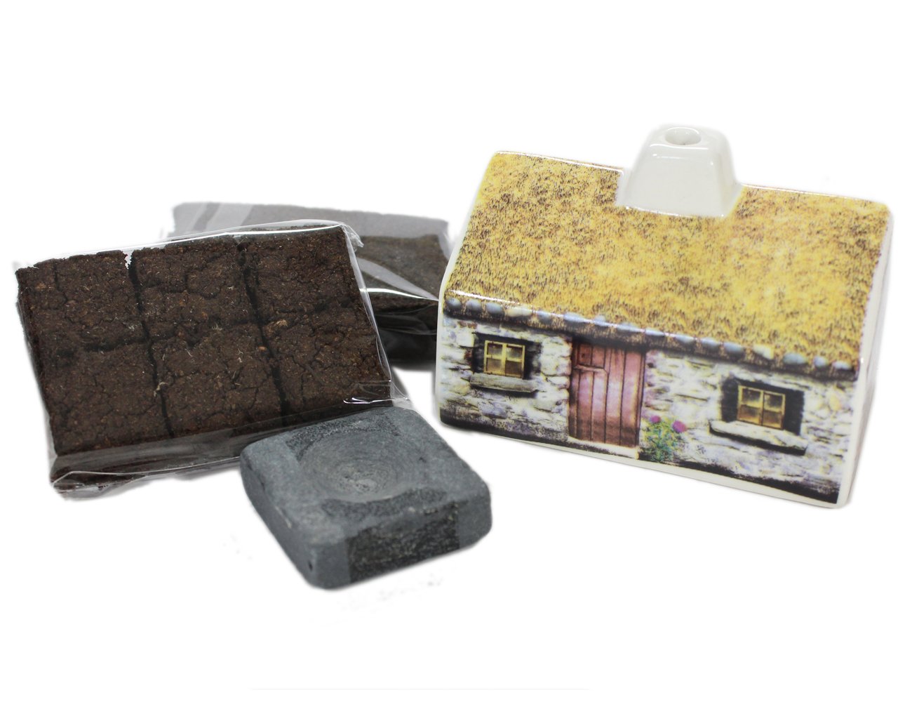 The Gifted Hand Scottish Peat Incense & Croft Burner Set
