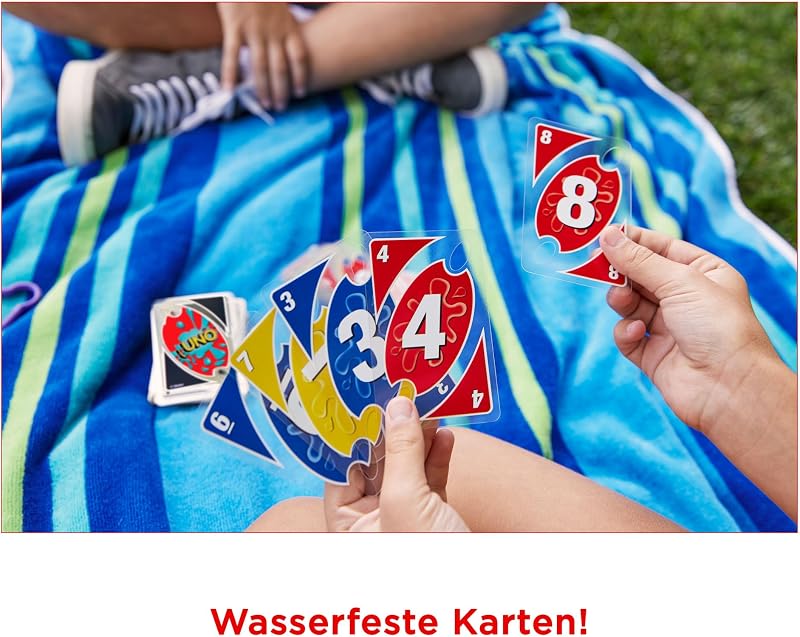 UNO H2O to Go – wasserfeste Karten, 2–10 Spieler, ab 7 Jahren