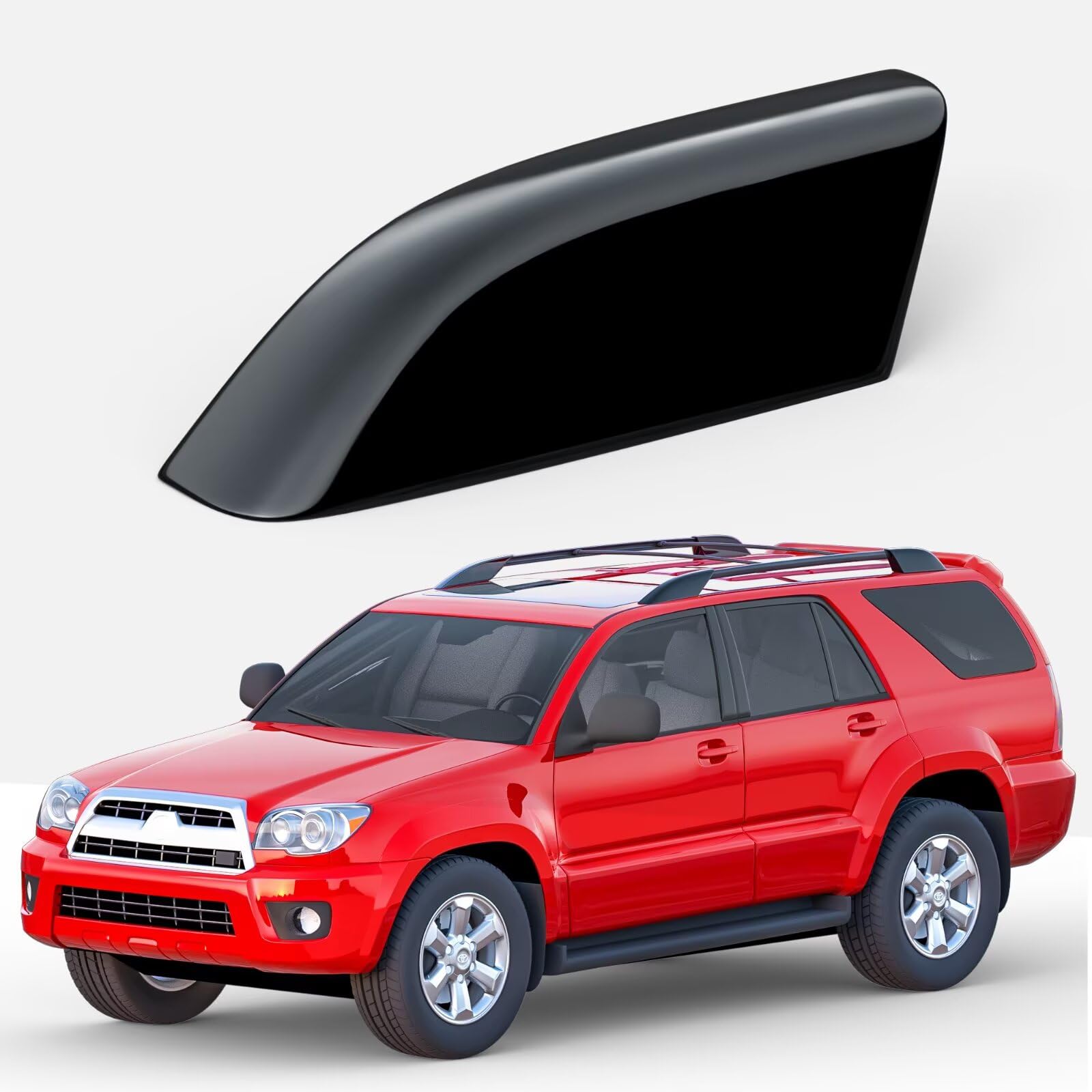 Photo 1 of Car Roof Rack End Caps Compatible with Toyota 4Runner 4WD N210 2003 2004 2005 2006 2007 2008 2009 Roof Rail End Cap Shell Protection Roof Rack Accessories