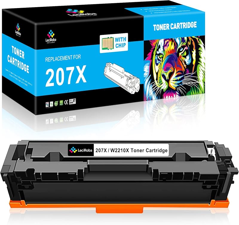LeciRoba 207X Black Toner Chip for HP W2210X M255 M282 M283 MFP