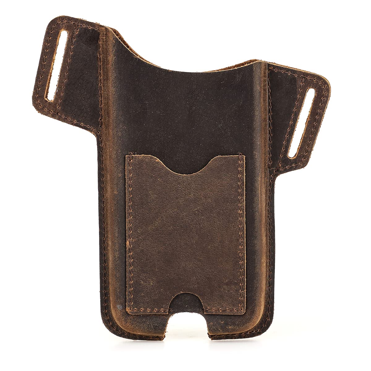 Hiram Leather Cellphone Holster Universal Waist Bag Sheath with Belt Loop for 6.7 inches Mobile Phone Cellphone Pouch with Card Slot Compatible with iPhone for Men (Left-handed) — image 1