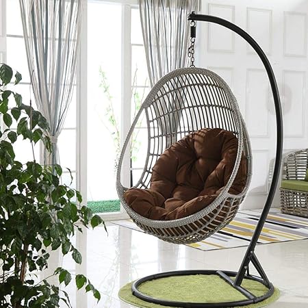 ZSLGOGO Cojin para Columpio Colgante Espesar el cojín de la Silla de Huevo, la Almohadilla de la Silla Colgante para el Columpio de jardín, el Asiento de la Cesta Colgante: Amazon.es: Hogar