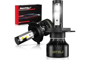 FANTELI 2x H4 LED Bulb, 40000LM 900% Brighter 1:1 Size LED Lights, No Adapter Required, 9003 Bulb 6500K Cool White IP68 Waterproof, License Plate Lights