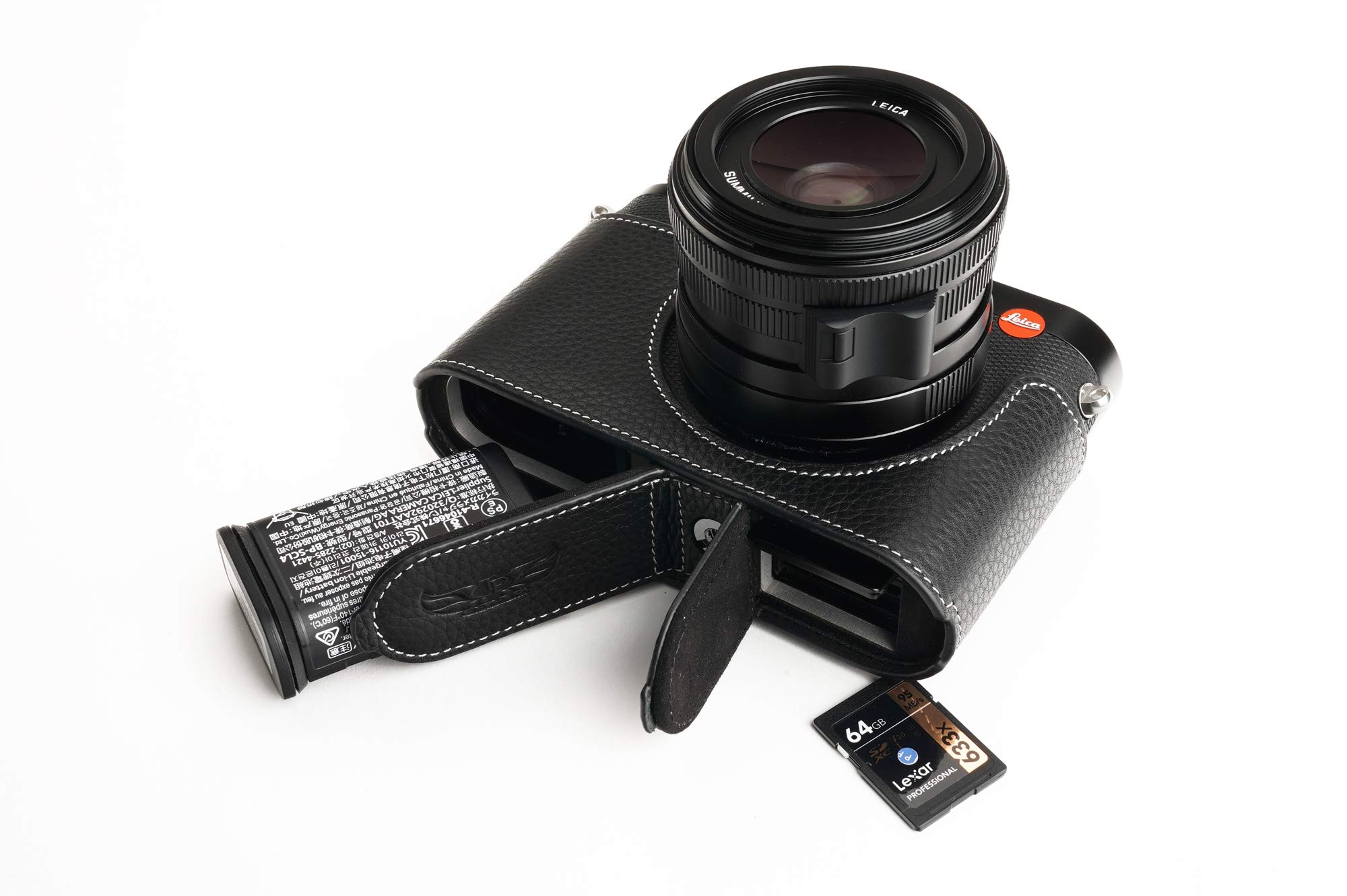 Leica Q2 Case, Zakao Handmade Genuine Real Leather Half Camera Case Bag