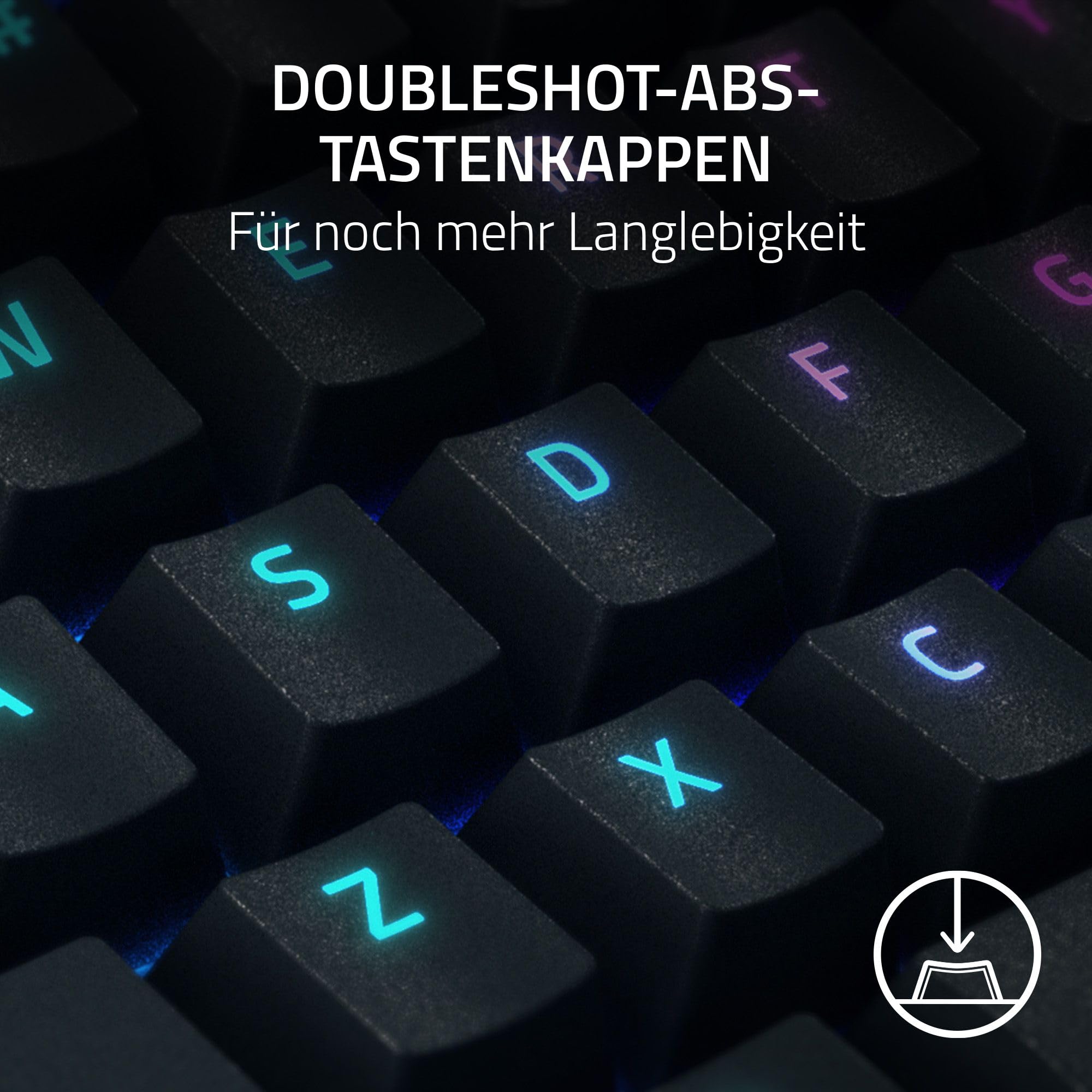 Razer BlackWidow V4 - Mechanische Gaming-Tastatur Chroma RGB (Mechanische Green Switches, 6 eigene Makro-Tasten, Doubleshot-ABS-Tastenkappen) QWERTZ DE-Layout | Schwarz 8