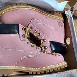 safety girl pink steel toe boots